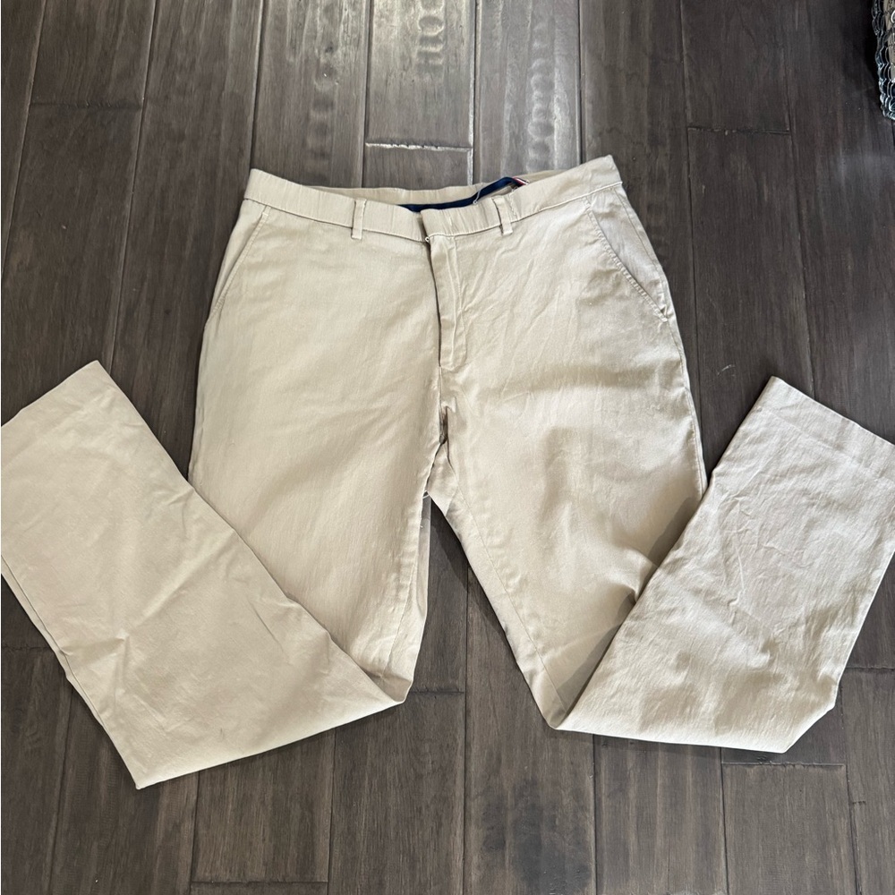 Tommy Hilfiger slim fit stretch pants beige 34w 32L